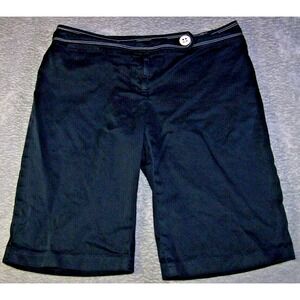 AGB‎ Shorts Women's 10 33X12 Black & White Stitching Bermuda Career Dressy